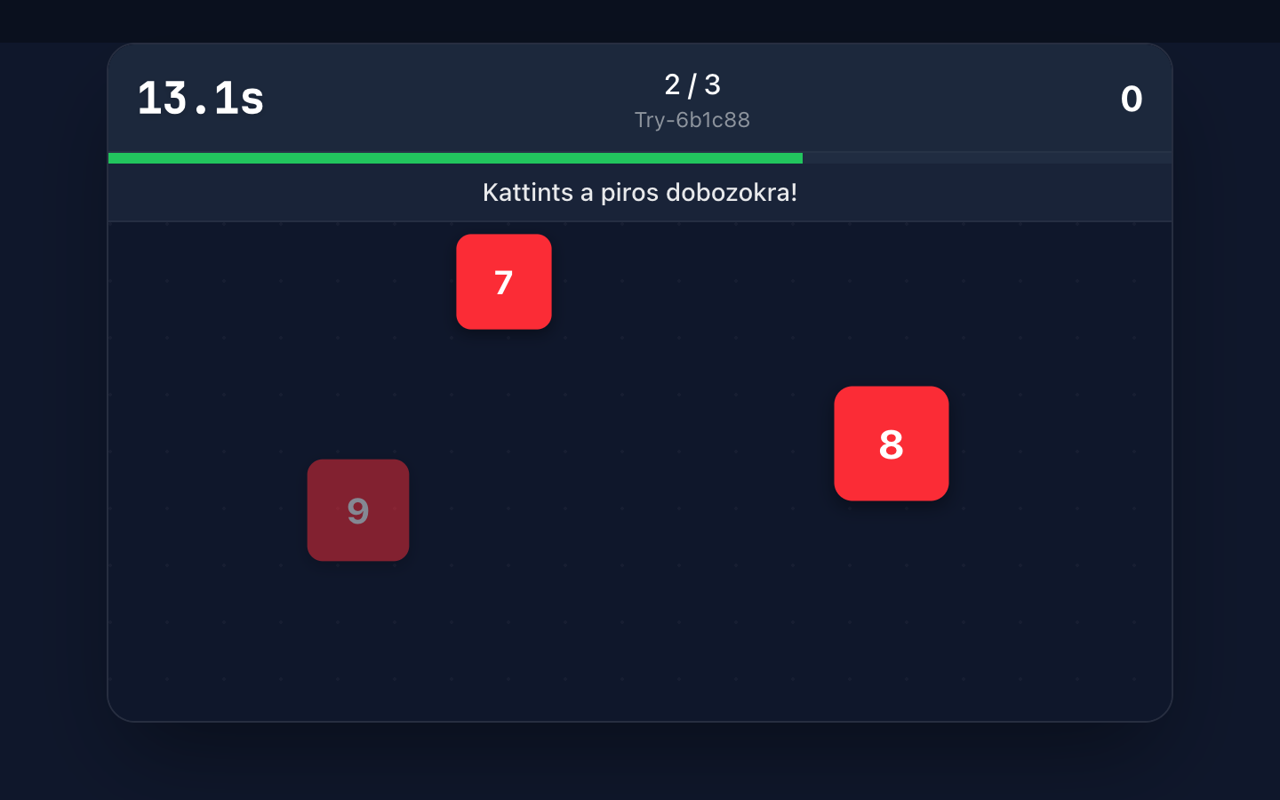 Kattintás Mester játék képernyőképe